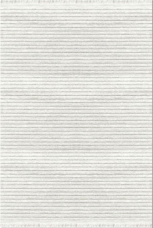 Crea Liya  8258S Beyaz Yumuşak Tuşeli Modern Yolluk Koridor Mutfak Salon Halısı My Crea Home
