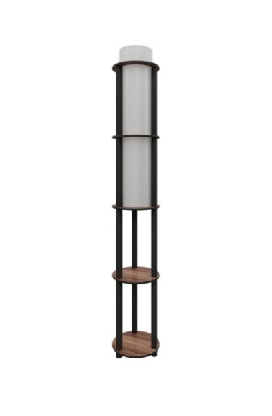 Messer Dor Kahve Raflı Modern Lambader Ayaklı Dekoratif Abajur Modern Aydınlatma