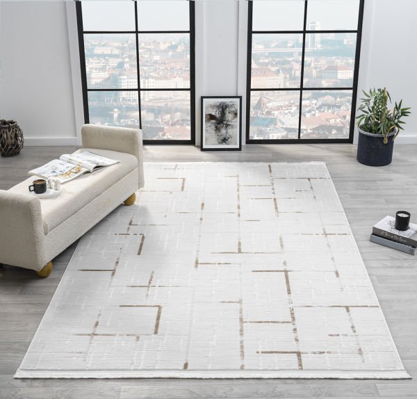 Seyran Vista 5118 Kahve Salon Halısı Yolluk Yumuşak Tuşeli Modern Dokuma Makine Halısı