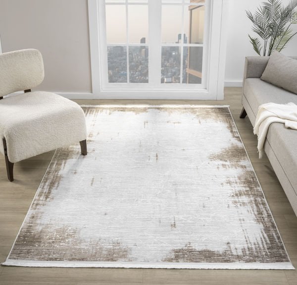Seyran Vista 5120 Kahve Salon Halısı Yolluk Yumuşak Tuşeli Modern Dokuma Makine Halısı