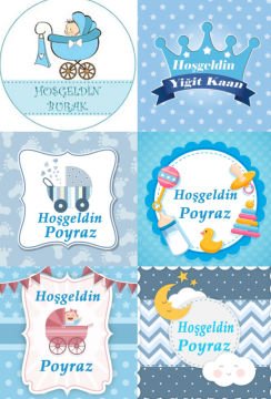 ALTI FARKLI TASARIM DOĞUM - DOĞUM GÜNÜ ERKEK BEBEK VEYA ÇOCUK