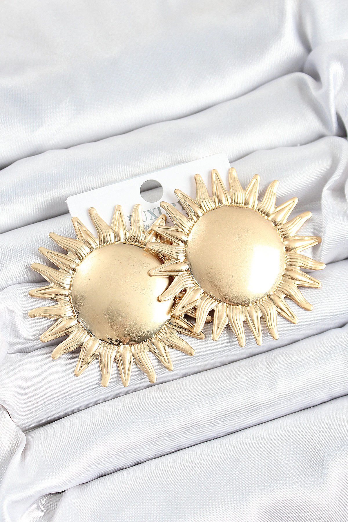 Pirinç Güneş Model Gold Renk Kadın Küpe