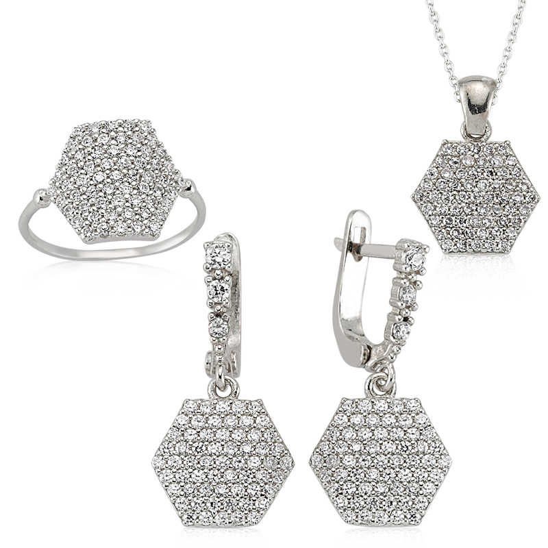 Gümüş Altıgen Bayan Set