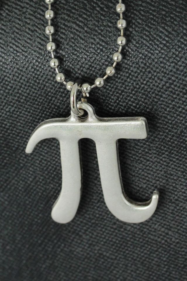 Pi Sayısı Tasarımlı Metal Erkek Kolye
