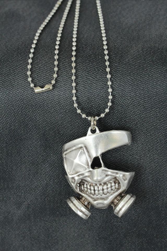 Maske Figürlü Metal Erkek Kolye