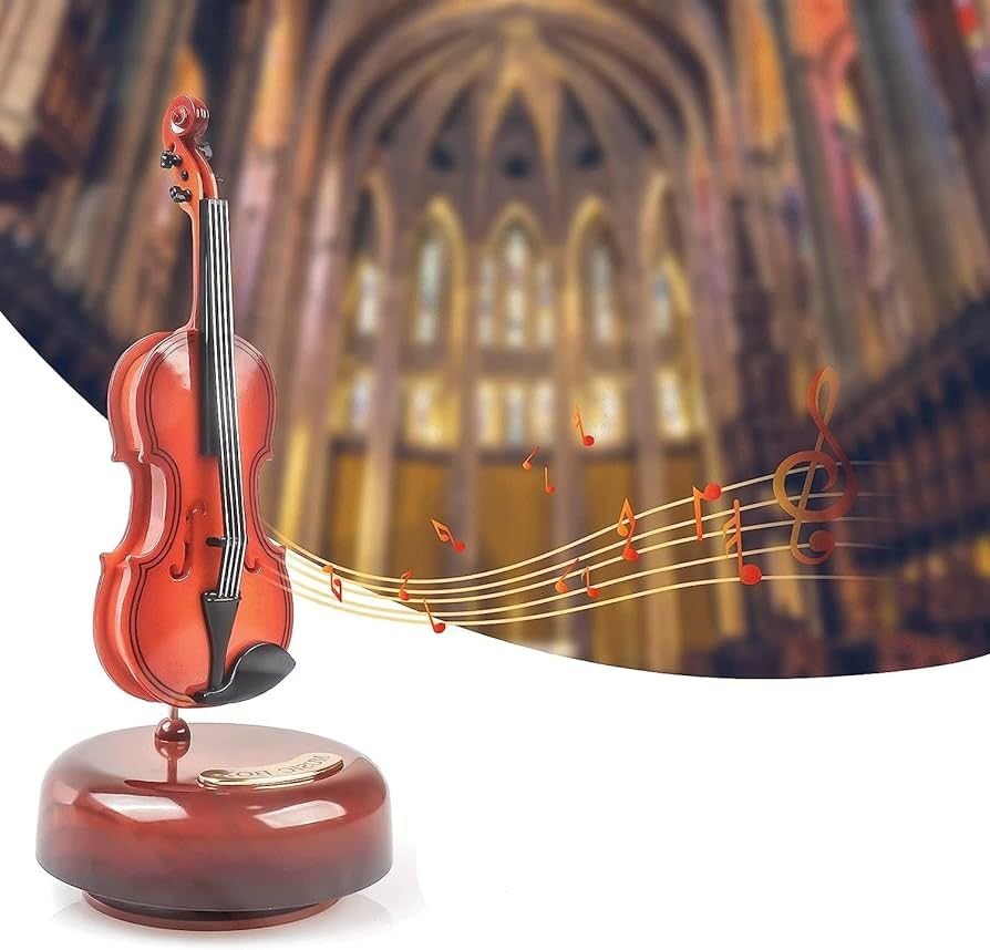 Hareketli Violin Müzik Kutusu