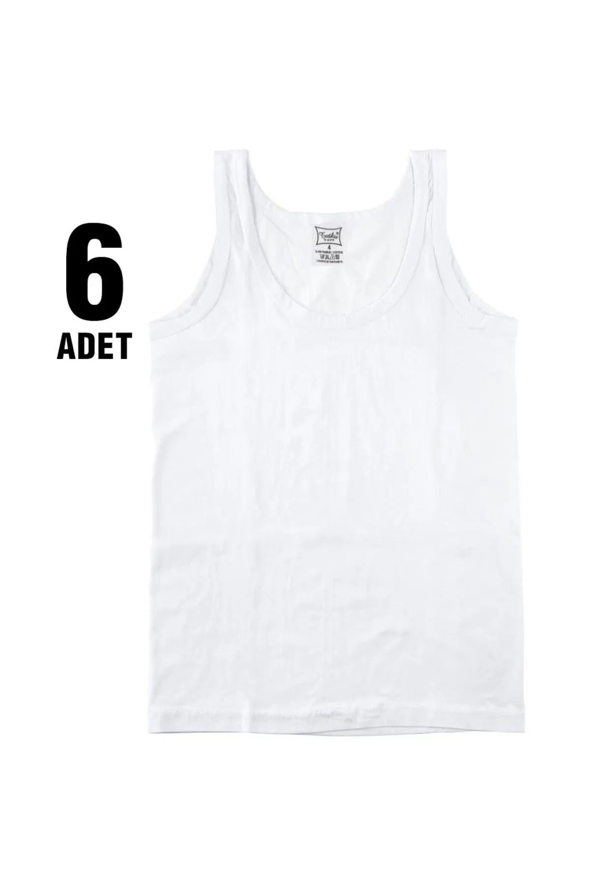 Tutku Erkek Çocuk Beyaz 6’lı Paket Atlet