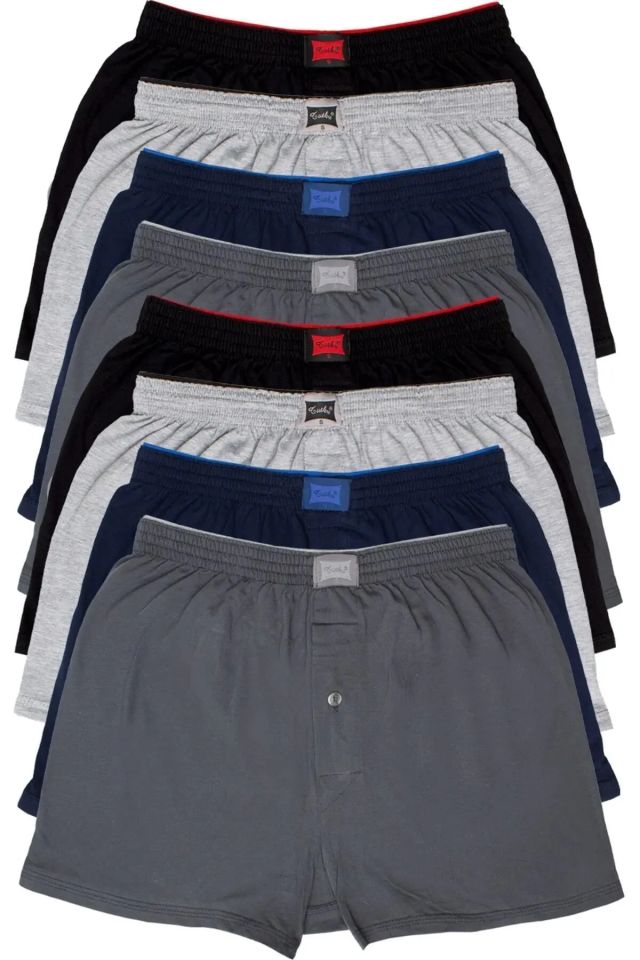 Tutku ERKEK DÜZ PENYE BOXER KARIŞIK RENK 6 Adet