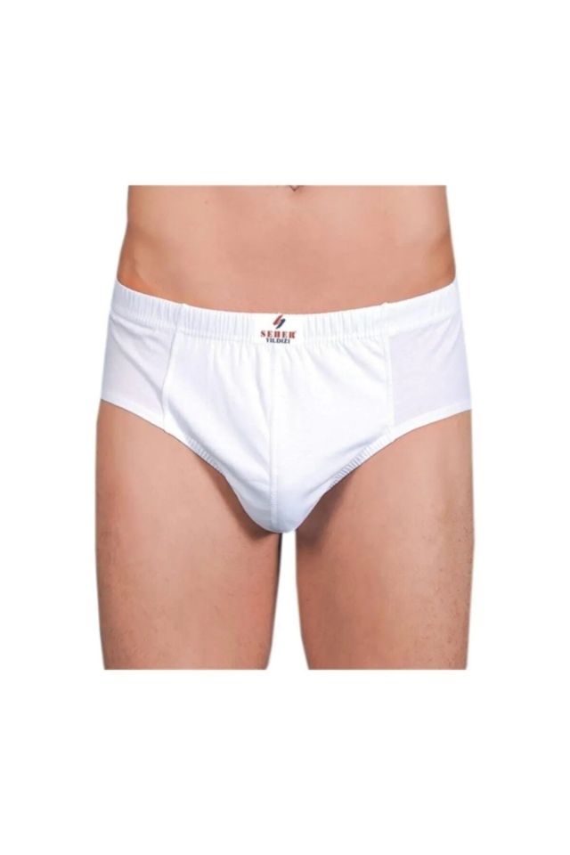Seher Erkek Yıldızı Beyaz 12'lı Slip Külot