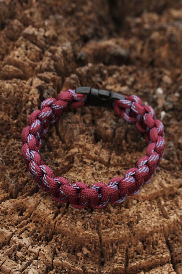 Bordo Mavi Paracord Bileklik