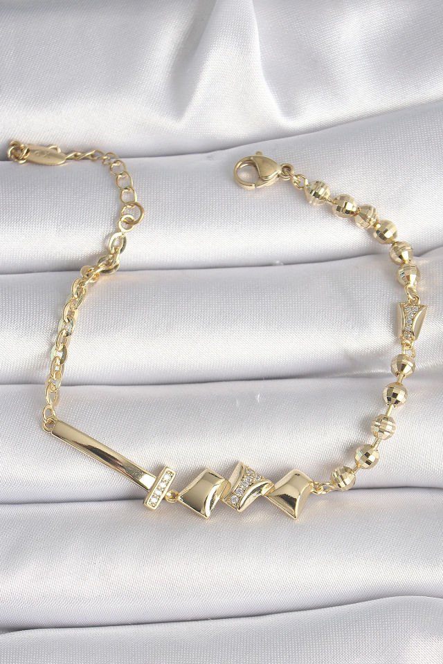 Gold Zirkon Taş Detaylı Bileklik - Xuping VIP Exclusive Seri