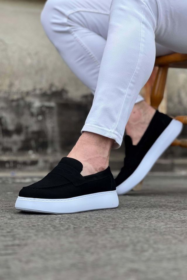 WG161 Siyah Süet Erkek Casual Ayakkabı