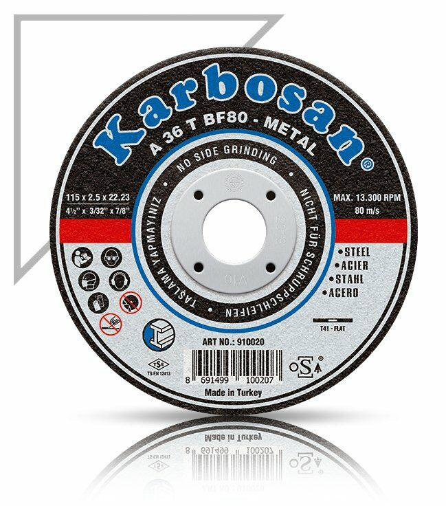 Karbosan (25 Adet) 180X1.9 NK -Thinline 910480 Metal Kesme Taşı