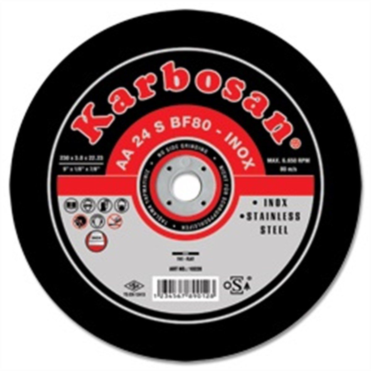 Karbosan  (25'li Paket) 230x1.9x22.23 INOX Paslanmaz Çelik İnce Kesme Diski  910430