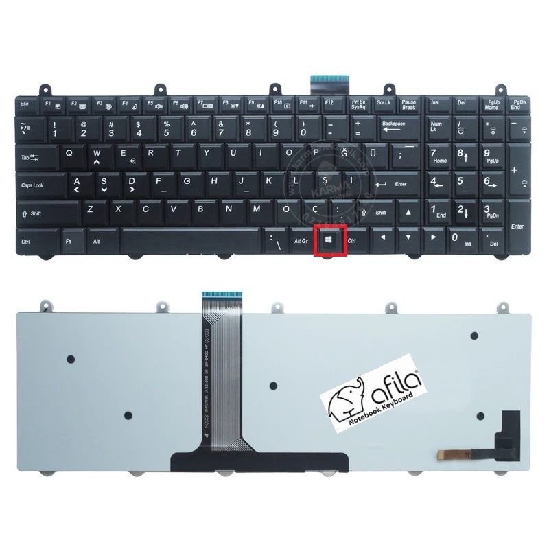 Msi 6-79-P150EM0K-101-W Notebook Klavyesi (Siyah) Işıklı
