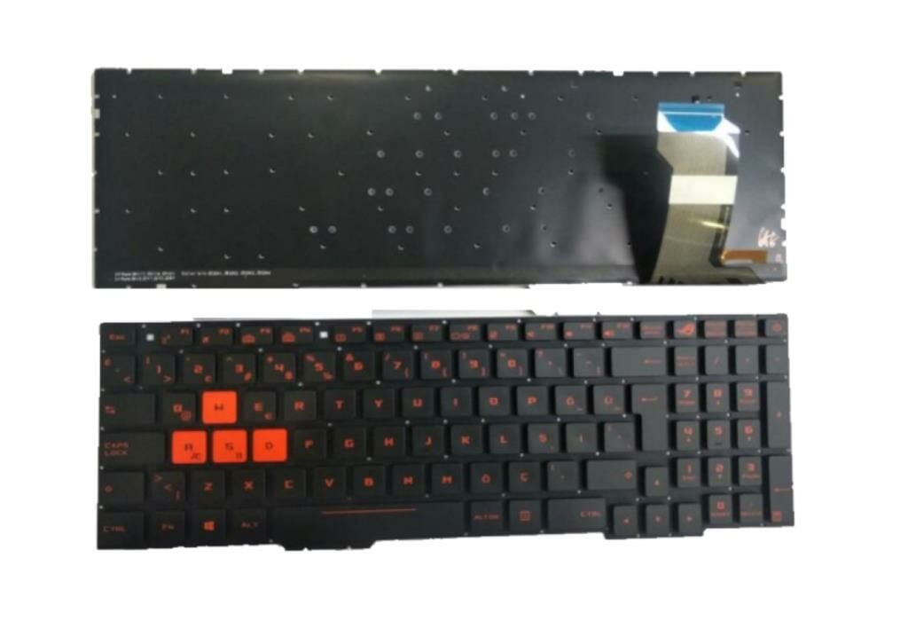Asus FX553VD-DM767T Notebook Klavye - Siyah - TR - Işıklı - Ver.2