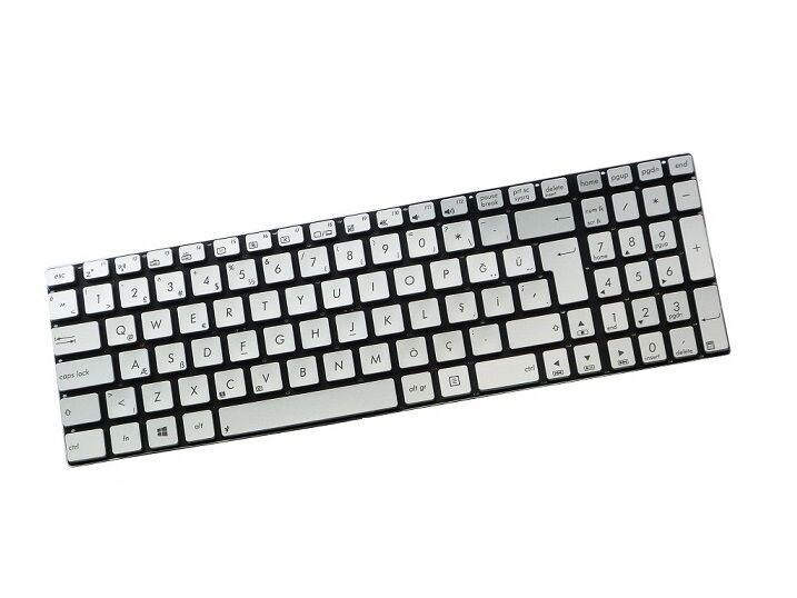 Asus X540UA-GO2447 X540B Notebook Klavyesi - Gri - TR
