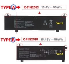 Asus ROG Strix G17 G713PI-LL047W uyumlu Notebook Bataryası, Laptop Pili / Ver.1