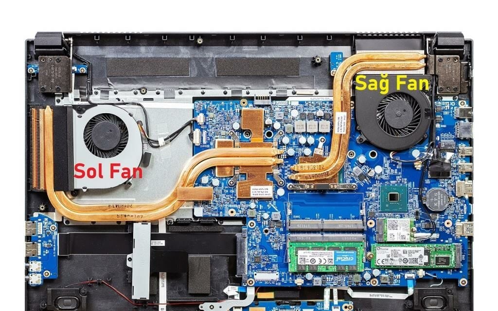 Hasee T6-X5 Z7M-KP7SC Z7M-KP5SC Notebook GPU, VGA Ekran Kartı Fanı (Sol Fan) - 4 Pin