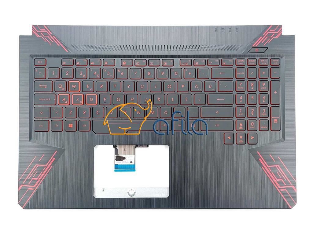 Asus FX705DU-AU025T, FX705DU-AU Notebook Klavye - Siyah-Işıklı - Üst Kasa