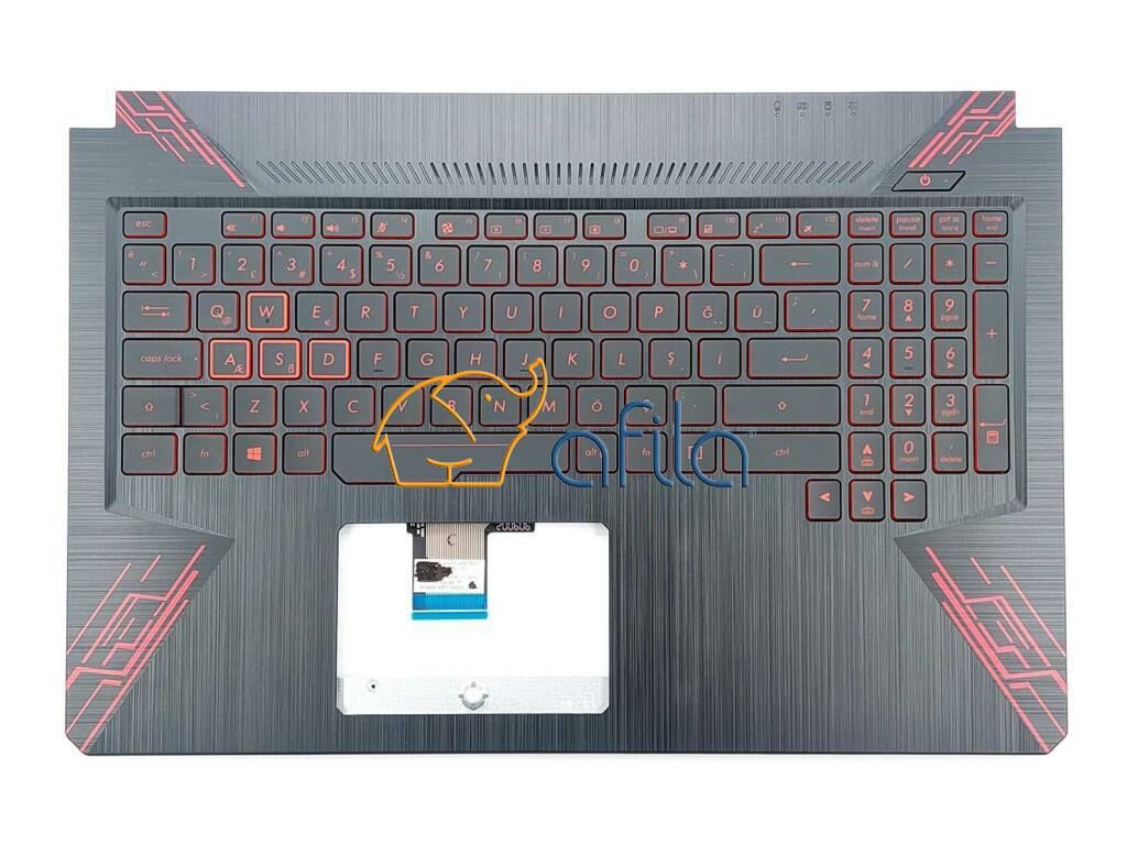 Asus FX705DU-AU040T, FX705DU-H7099T Notebook Klavye-Siyah-Işıklı - Üst Kasa