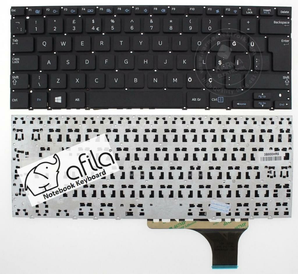 Samsung NP540U3C-A02TR Notebook Klavyesi - Siyah - TR