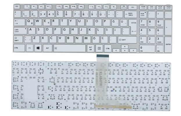 Toshiba Satellite S50-T S50t S50t-A S55t-A Klavyesi (Beyaz TR)