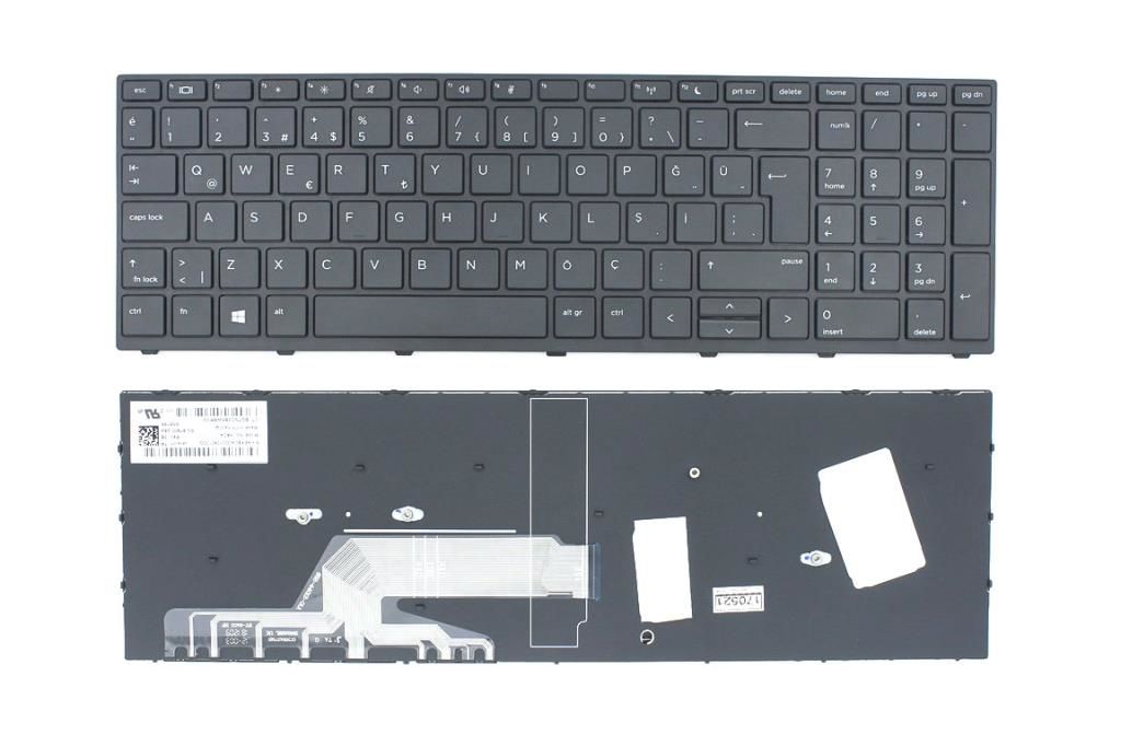 HP ProBook 650 G4 Notebook Klavyesi, Laptop Tuş Takımı (Siyah TR)