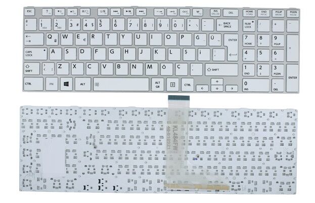 Toshiba Satellite S55D, S55d-A, S55dt-A Klavyesi (Beyaz TR)