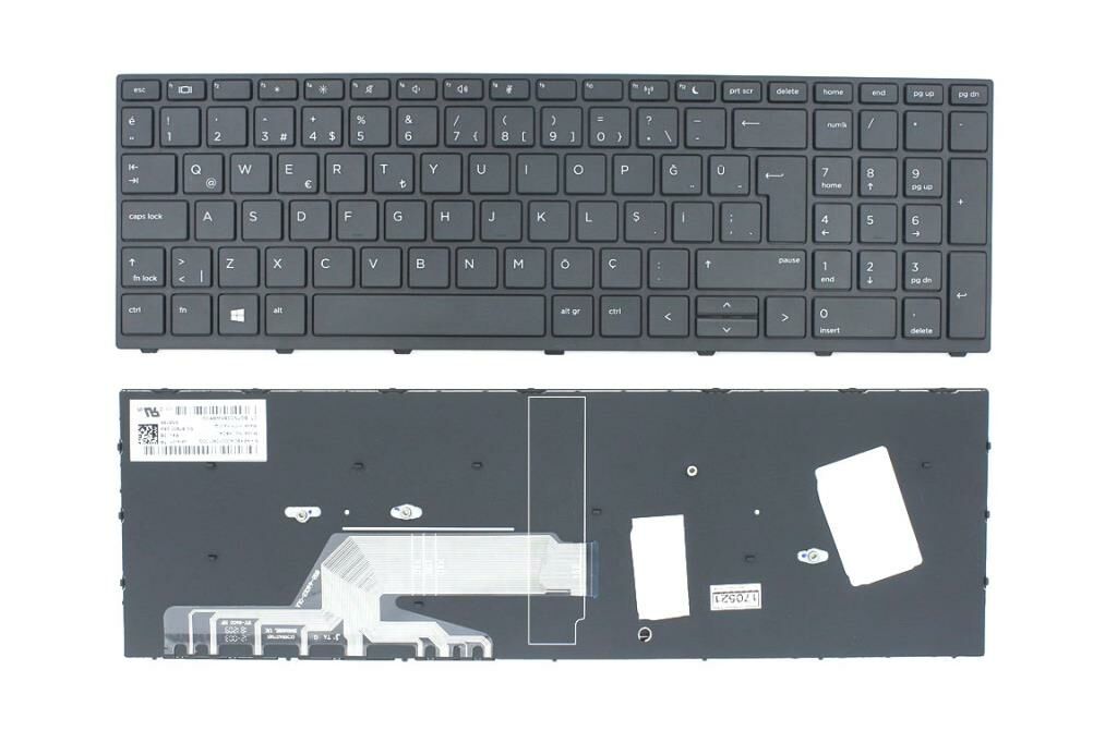 HP ProBook 450 G5 (2SX97EA) Notebook Klavyesi, Laptop Tuş Takımı (Siyah TR)