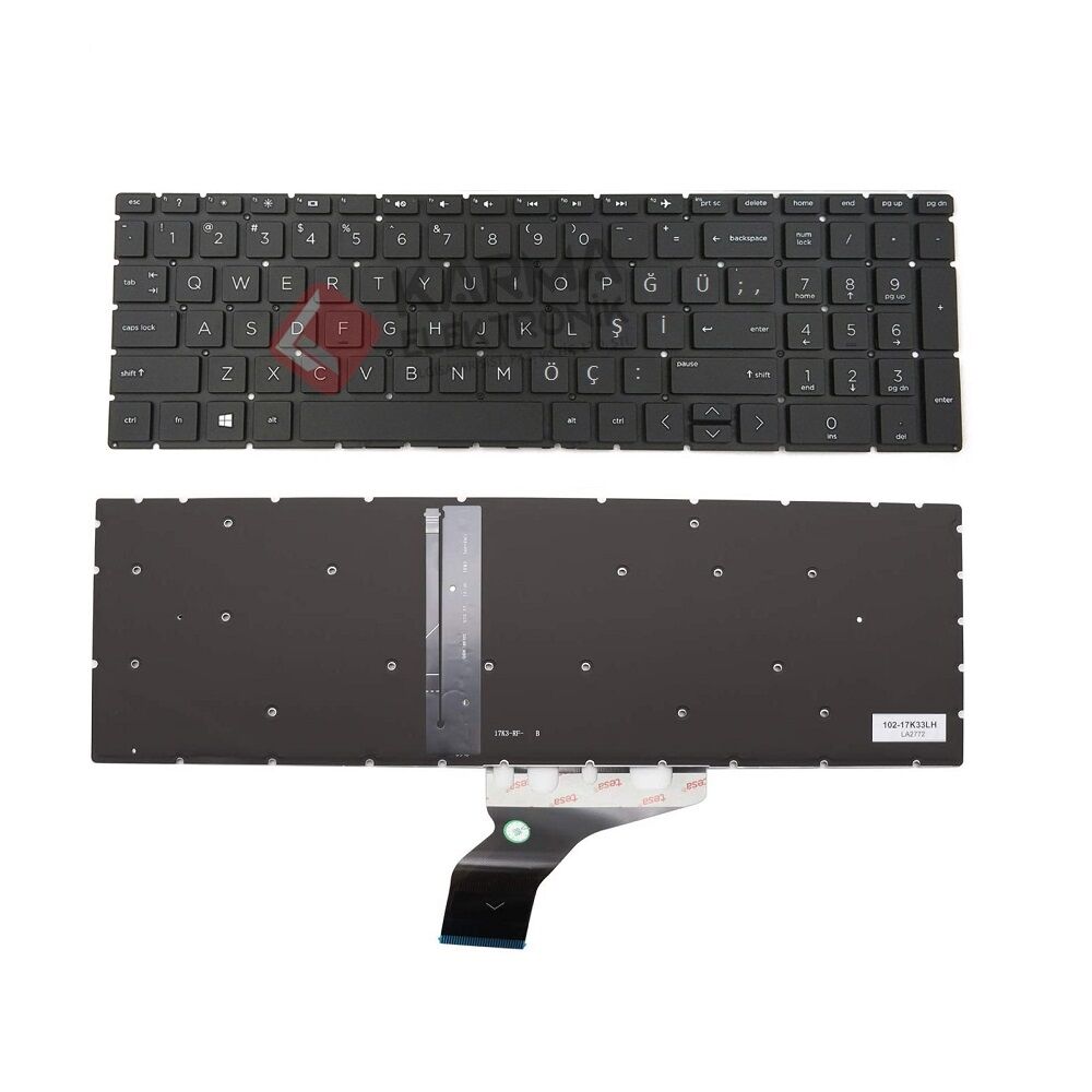 Hp Pavilion 15-da1012nt (5QQ10EA) Notebook Klavyesi (Siyah TR) ışıklı