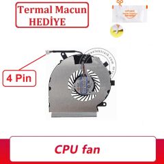 MSI GE72 Apache 7RD-065XTR, 7RD-404TR Notebook CPU-İşlemci Fanı - Ver.2 (4 Pin)
