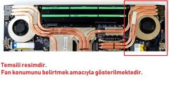 MSI GE72 Apache 7RD-065XTR, 7RD-404TR Notebook CPU-İşlemci Fanı - Ver.2 (4 Pin)