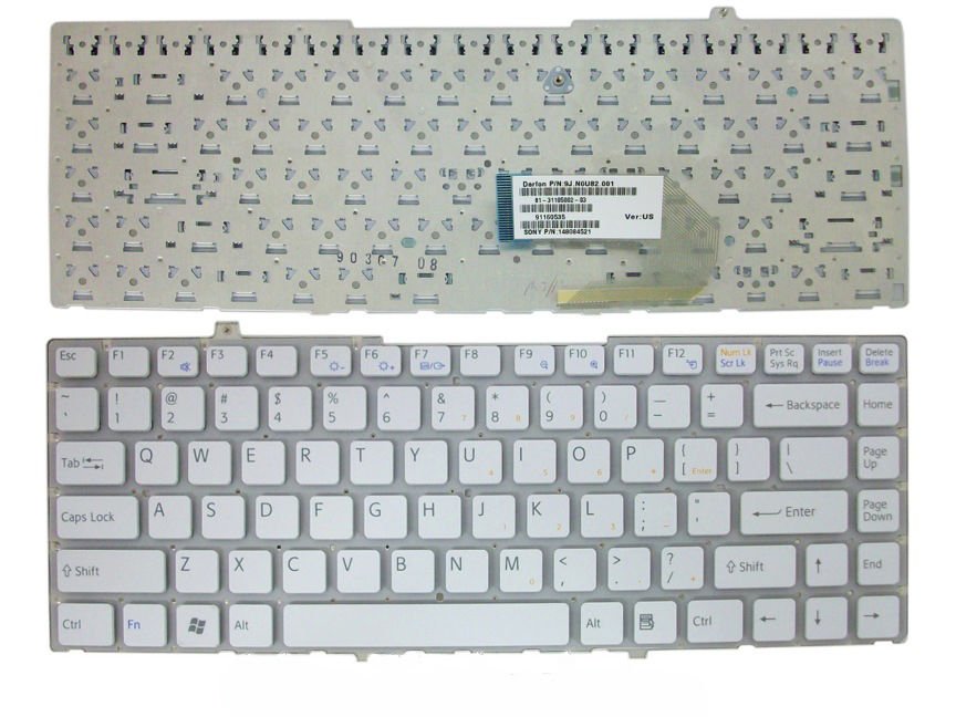 Sony Vaio VGN-FW398Y/H Notebook Klavyesi (Beyaz TR)