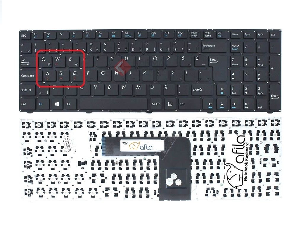 Casper Nirvana 15.6 C510 Notebook Klavye (Siyah TR) Ver.2