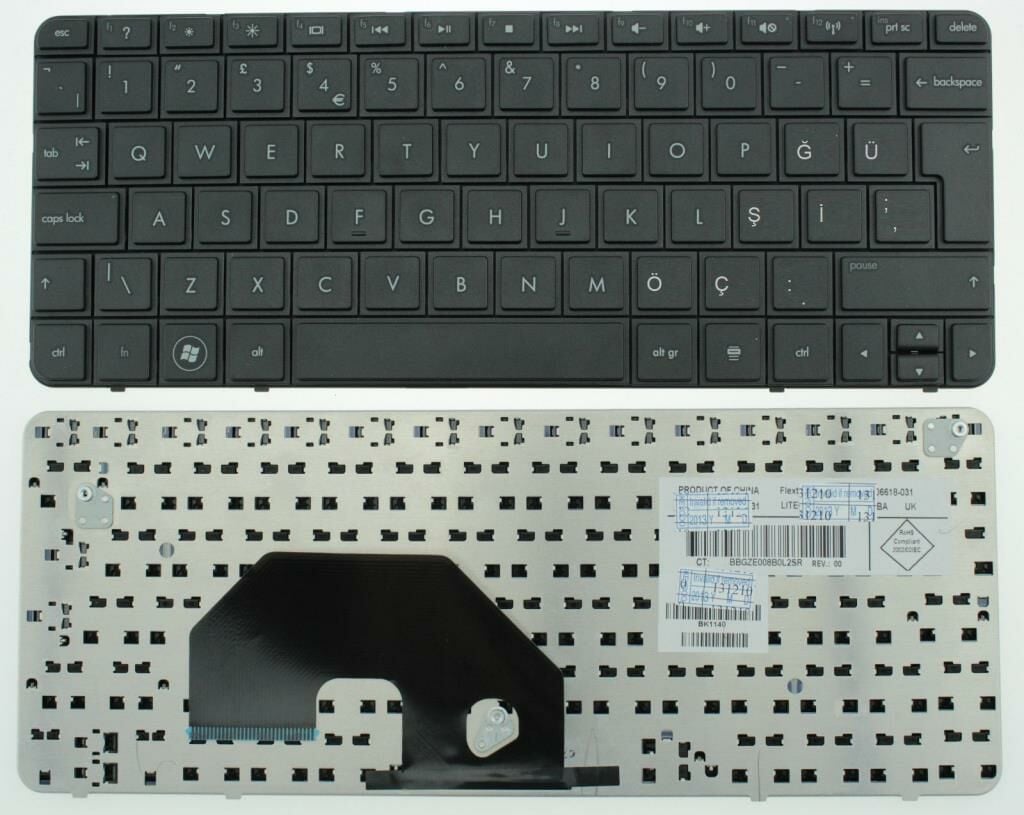 Hp Mini 110-3000 Compaq Cq10-100 Cq10-200 Cq10-300 Cq10-400 Cq10-500 Notebook Klavyesi (Siyah TR) KL0635TR