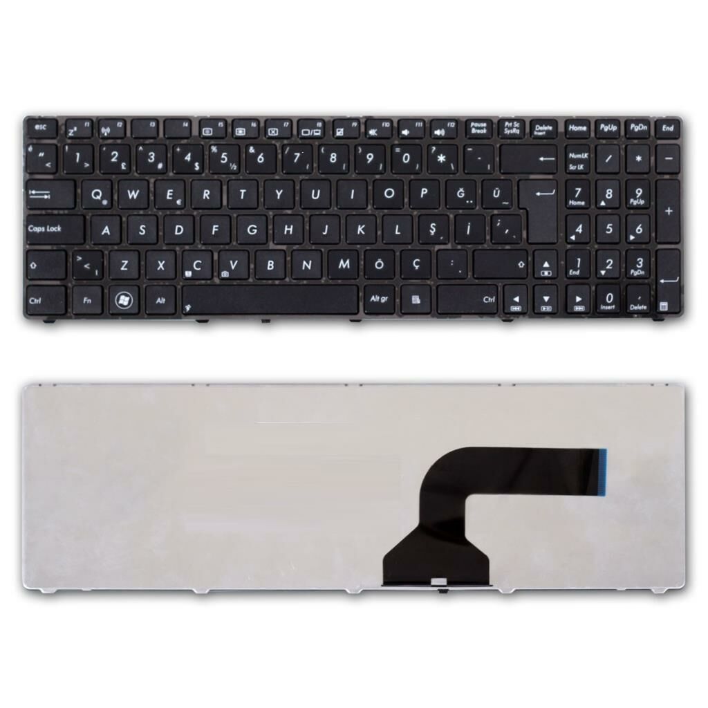 Asus N53 K52 X55A X55C A52 N61V Serisi Notebook Klavyesi - Tuş Takımı (Siyah TR) - 1.Tip