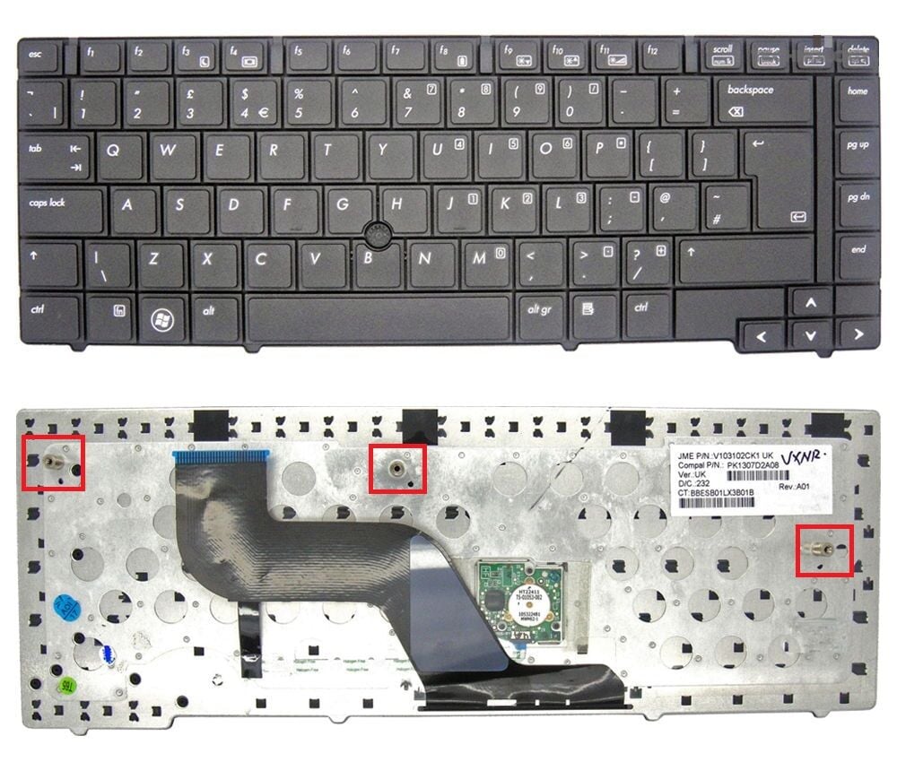 Hp EliteBook 8440p, 8440w Notebook Klavyesi - Siyah - TR