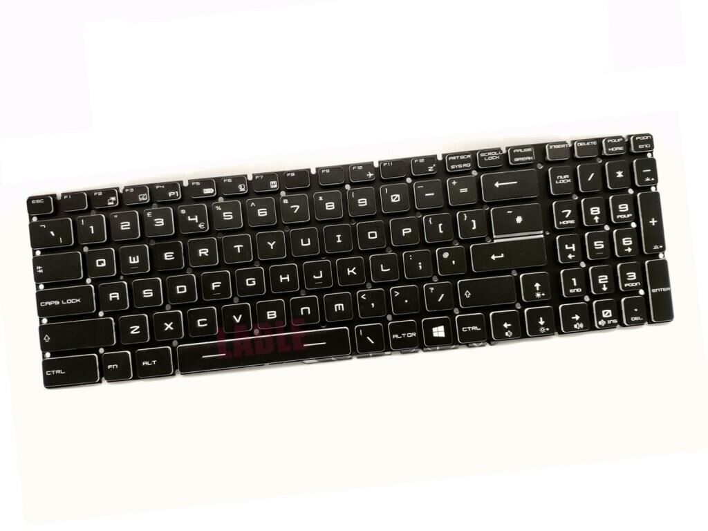 MSI GS73 Stealth 8RE-021XTR msi Uyumlu Notebook Klavyesi (Siyah TR) Ver.2 / RGB ışıklı