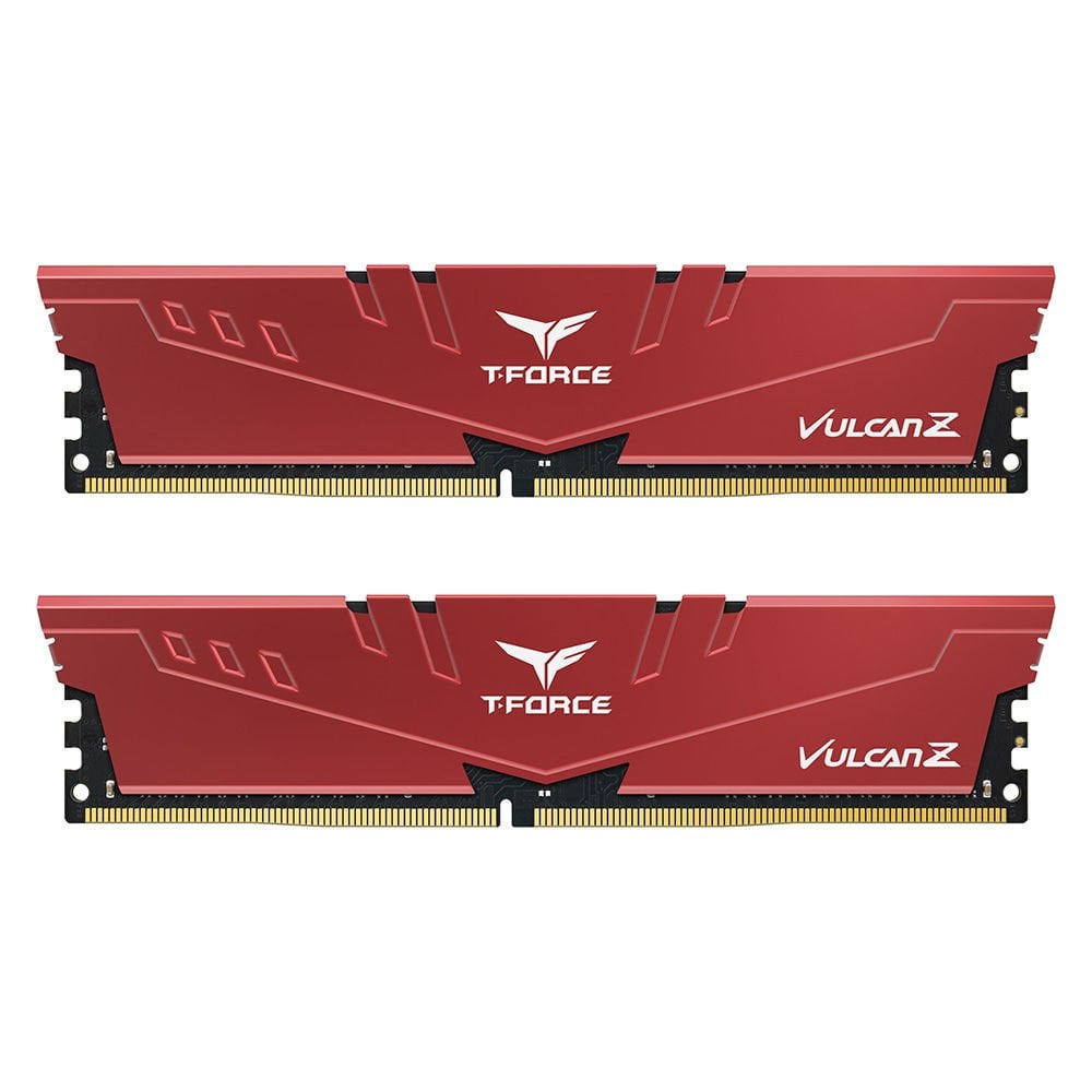 Team T-Force Vulcan Z Red 16GB 2x8GB 3200Mhz CL16 DDR4 Gaming Ram (TLZRD416G3200HC16FDC01)