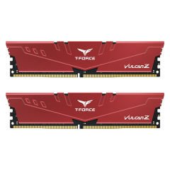 Team T-Force Vulcan Z Red 16GB 2x8GB 3200Mhz CL16 DDR4 Gaming Ram (TLZRD416G3200HC16FDC01)