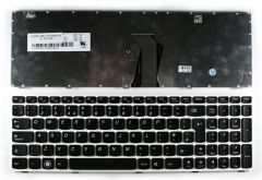 Lenovo N580, N580A, N581 Klavyesi - Siyah - TR - Beyaz Çerçeve