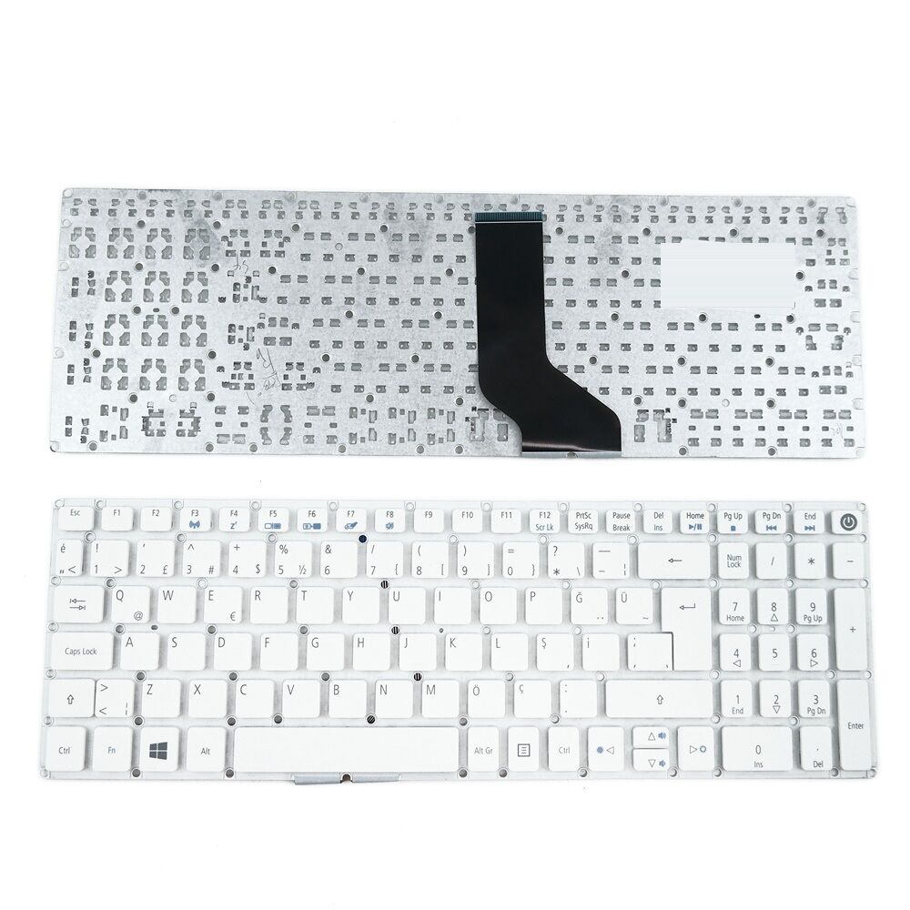 Acer Aspire ES1-572-354H Notebook Klavyesi (Beyaz TR)