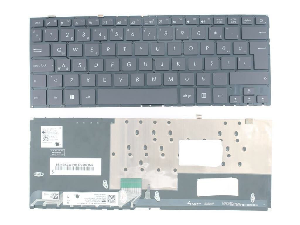 Asus ZenBook UX430UN-GV030T UX430UN-GV031T Notebook Klavyesi (Siyah TR) ışıklı