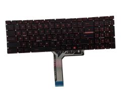 MSI GE73 Raider RGB 8RE-284XTR msi Uyumlu Notebook Klavyesi (Siyah TR) Ver.2 / Kırmızı Tuş ışıklı