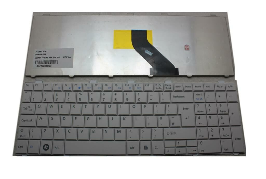 Fujitsu LifeBook A512 AH512, NH751 Notebook Klavyesi- Beyaz - TR