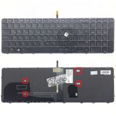 Hp EliteBook 755 G3 Notebook Klavye - Tuş Takımı / Siyah - TR, ışıklı