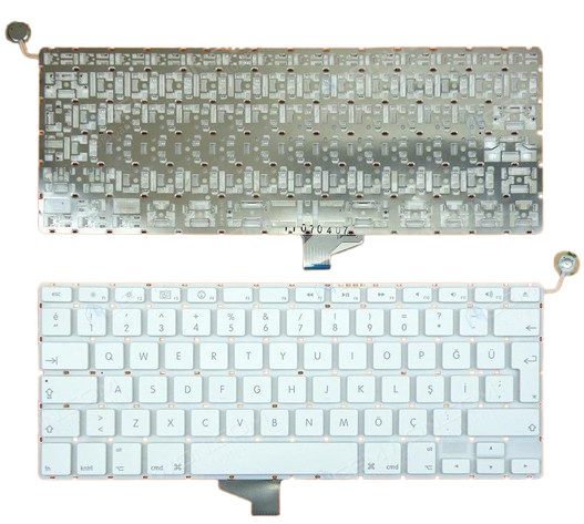 Apple MacBook A1342 Notebook Klavye - Tuş Takımı (Beyaz TR) KL0618TR