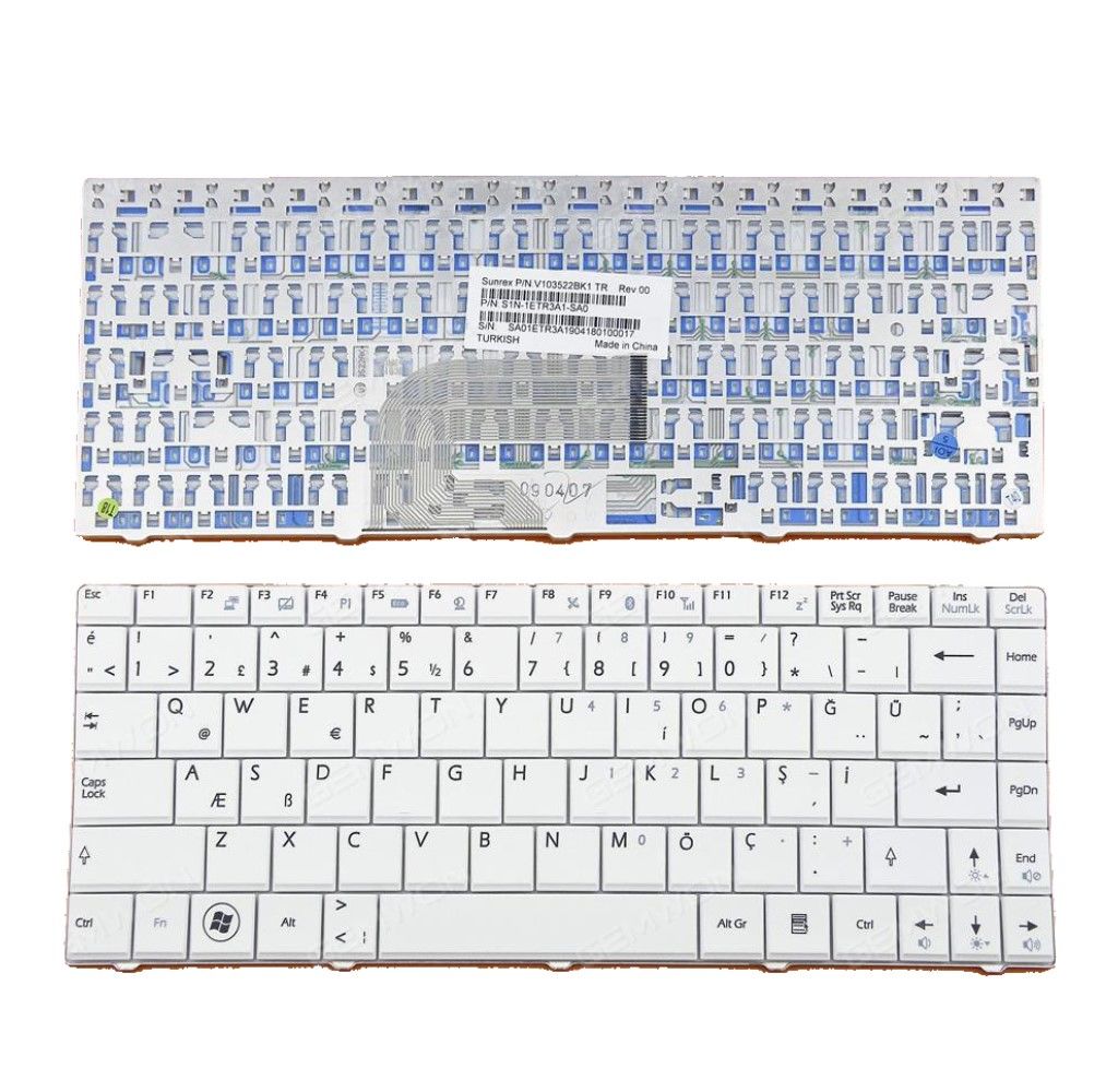MSI CR420 CR420MX Notebook Klavyesi - Beyaz - TR - Ver.1