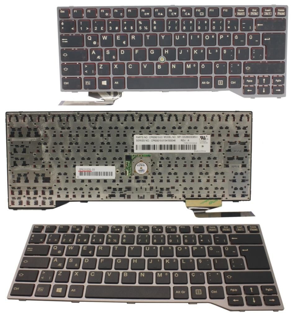 Fujitsu Lifebook E544 E546 E547 Notebook Klavye / Siyah - TR